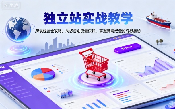 独立站实战教学，跨境经营全攻略，助您告别流量依赖，掌握跨境经营的终极奥义-狂人资源网