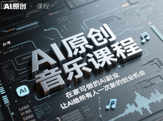 AI原创音乐课程，在家可做的Ai副业，让Ai给所有人一次新的创业机会-狂人资源网