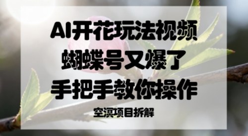 AI开花玩法视频，蝴蝶号又爆了，手把手教你操作-狂人资源网