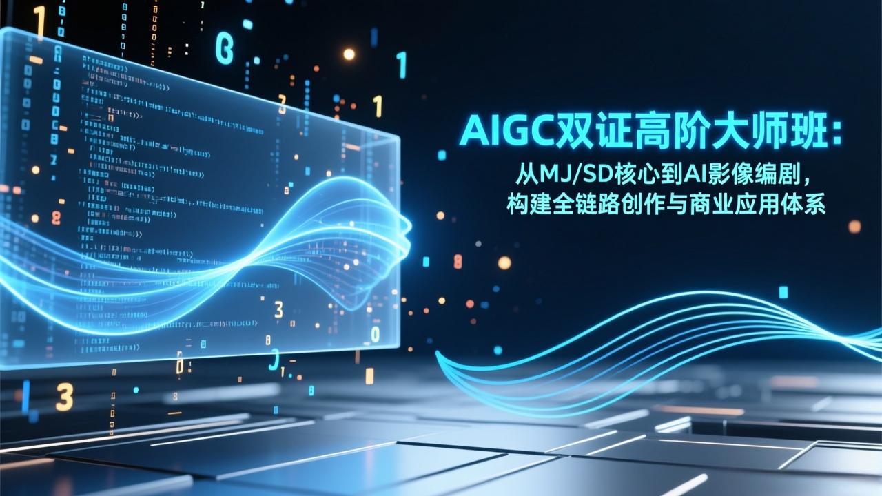 AIGC双证高阶大师班：从MJ/SD核心到AI影像编剧，构建全链路创作与商业应用体系-狂人资源网