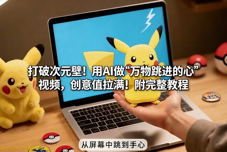 打破次元壁！用AI做【万物跳进手心】视频，创意值拉满！附完整教程-狂人资源网