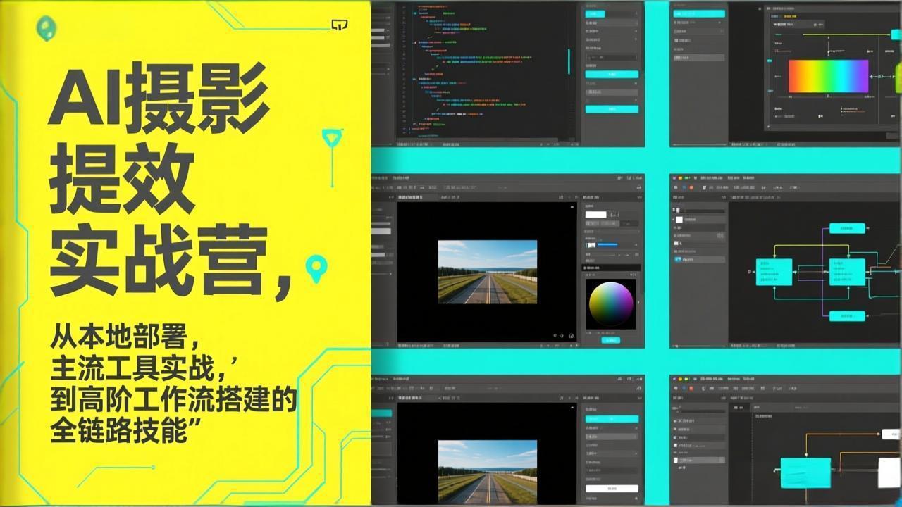 AI+摄影提效实战营，从本地部署，主流工具实战，到高阶工作流搭建的全链路技能-狂人资源网