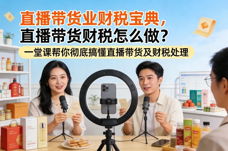 直播带货业财税宝典，直播带货财税怎么做？一堂课帮你彻底搞懂直播带货及财税处理-狂人资源网